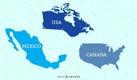 Mapa De Estados Unidos Canad Y M Xico Descargar Vector