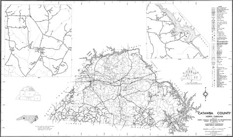 2000 Road Map Of Catawba County North Carolina