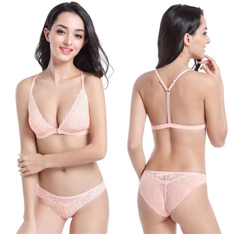 sexy lace triangle cup bra sets for women wireless thin cotton breathable comfortable underwear