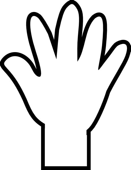 Printable Handprint Template Clipart Best