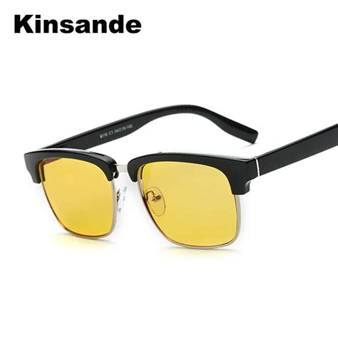 Kinsande Square Computer Glasses Yellow Lens Anti Blue Ray Men Gaming Eyewear Glasses Anti Eye