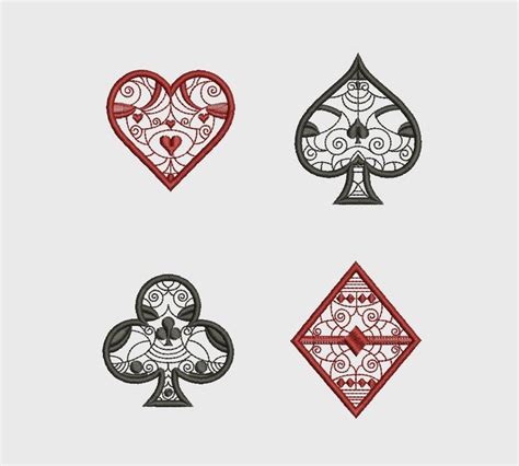 Digital Application Playing Card Suits Spade Heart Diamond Etsy