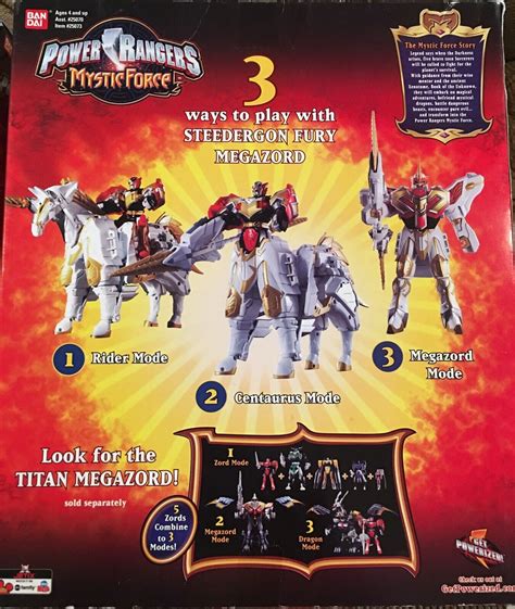 New Power Rangers Mystic Force Steedergon Fury Megazord 2006 Bandai