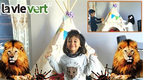 Lavievert Kids Teepee Indian Tent Playhouse Unboxing Assembling And