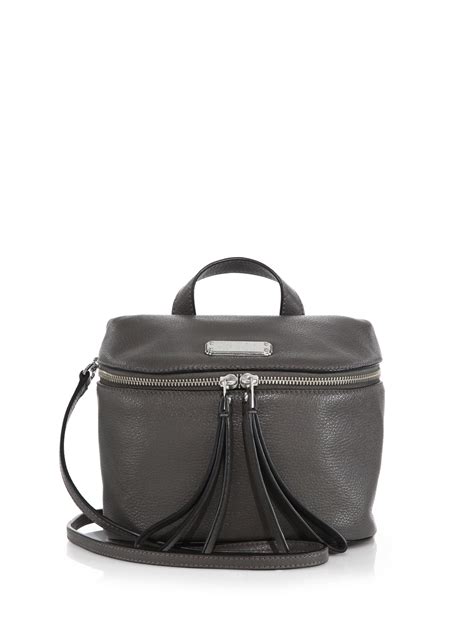 Marc by marc jacobs Canteen Leather Mini Crossbody Bag in Gray (grey)