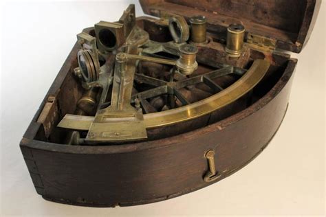 19th century nautical sextant in box at 1stdibs