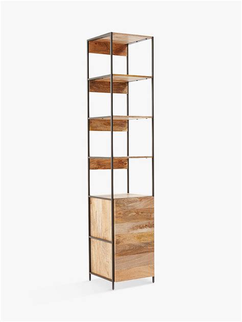 West Elm Industrial Modular 43cm Open And Closed Storage Bookshelf At