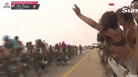 Fan Flashes Boobs At Peloton Of Giro Ditalia The Advertiser