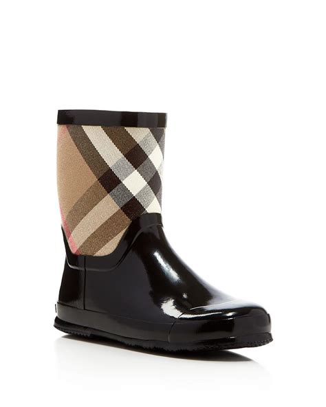iconic patterns burberry girls housecheck boots shoe effect