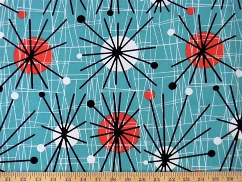 Mid century herman miller fabric for upholstery can be amazing addition to furniture for uniquely comforting space. Michael Miller Mid Century Modern Atomic Turquoise Fabric ...