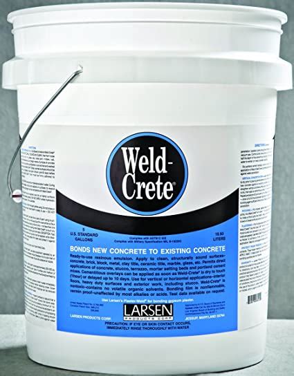 Weld Crete Concrete Bonding Agent 5 Gallon Pail 1case