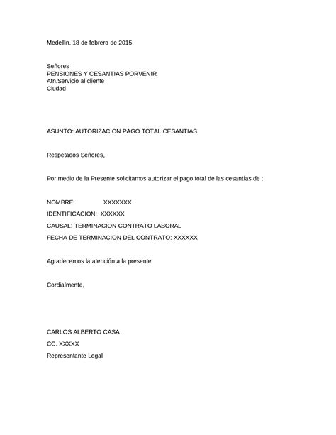 Docx Formato Carta Retiro De Cesantias Dokumen Tips