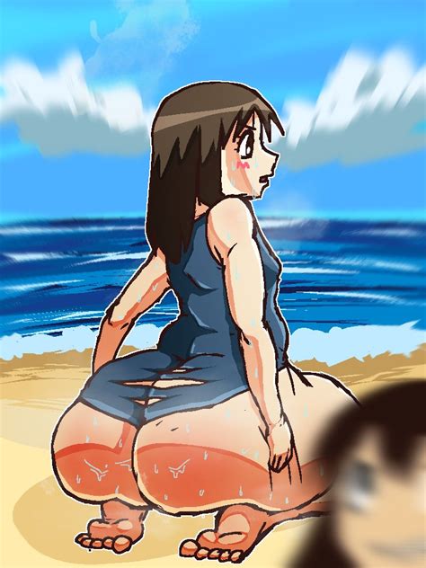 rule 34 azumanga daiou bottom heavy female only holding ass huge ass large ass musky musky