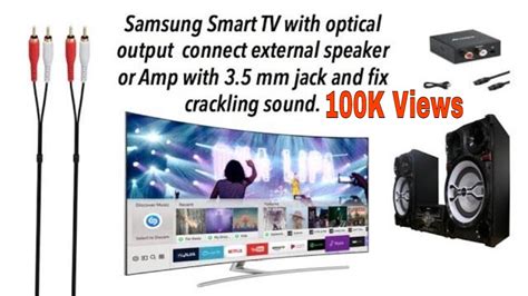 Samsung Smart TV Optical Output Connect External Speaker With 3 5 Mm