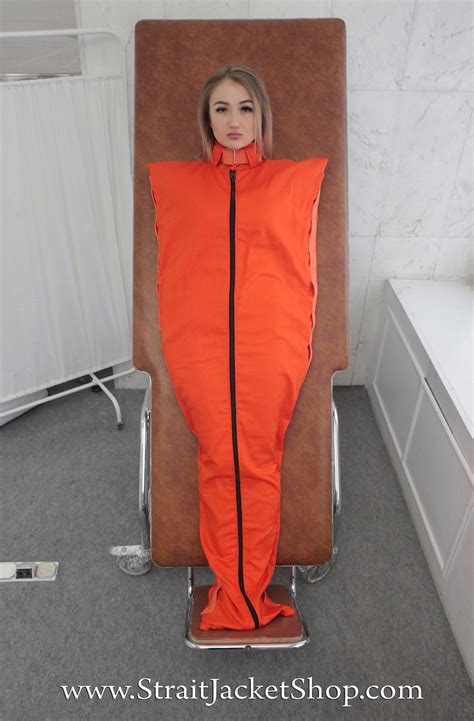 Orange Prison Sleep Sack Bondage Body Bag Straitjacket Etsy Canada