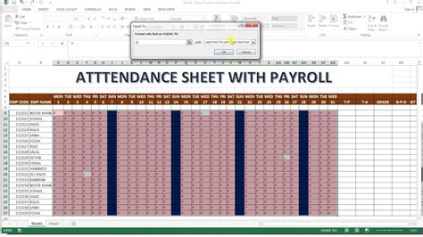 Attendance With Payroll 24 Basic Excel Sheet Youtube