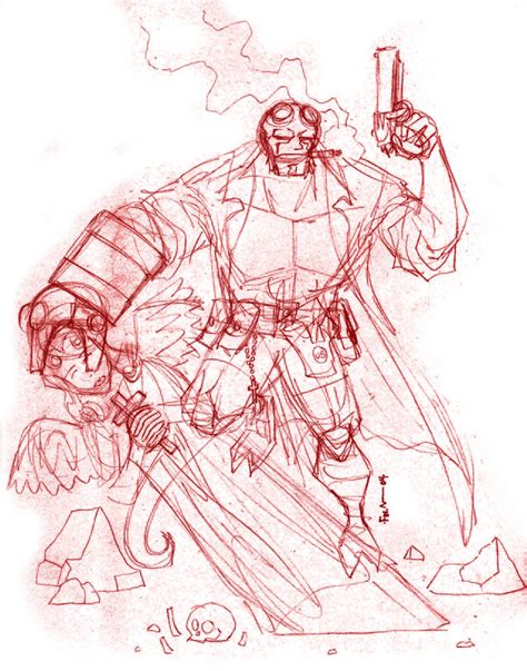 Hellboy Sketch By Finfrock On Deviantart