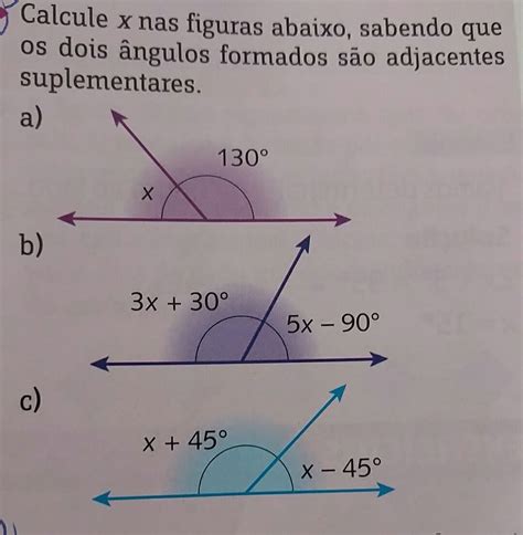 Atividades De Angulos Complementares E Suplementares 7 Ano
