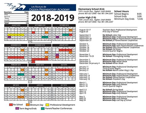 View detailed dates and deadlines for each term of the academic year, or jump to a specific week of instruction. 2018-2019 OPA School Calendar - Ogden Preparatory Academy