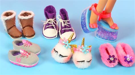 6 Farklı Kendin Yap Barbie Ayakkabısı Nasıl Yapılır Diy Barbie Shoes Youtube