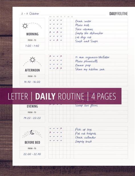 Daily Routine Flylady Morning Routine Checklist Habit Etsy In