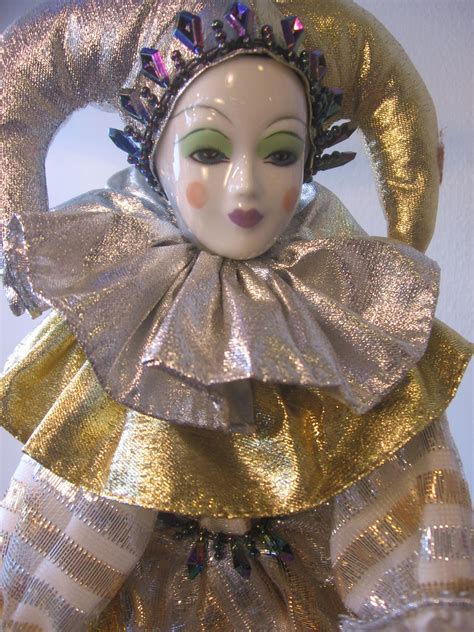 Blackmagic Vintage Clown Porcelain Doll Costume Antique Porcelain Dolls