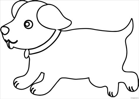 Puppy Outline Dog Puppy Coloring Page Free Printable Coloring Pages