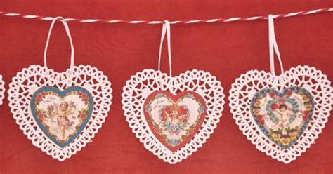Vintage Valentines Hearts Day 2 Valentine Heart Heart Garland And