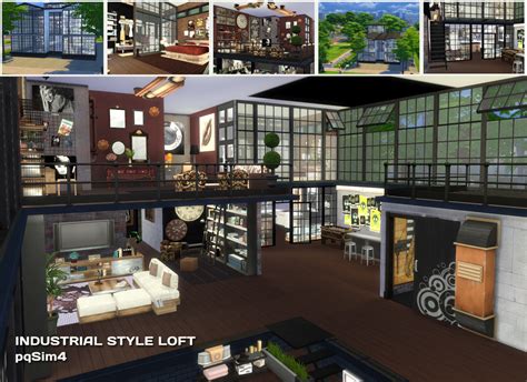 Sims 4 Ccs The Best Industrial Style Loft By Pqsim4
