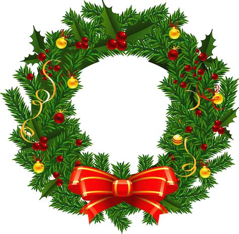 Large Transparent Christmas Wreath Png Picture Clipart Best Clipart