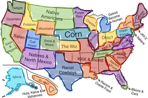 People Are Cracking Up At This Viral Map Of Us Cultural Stereotypes