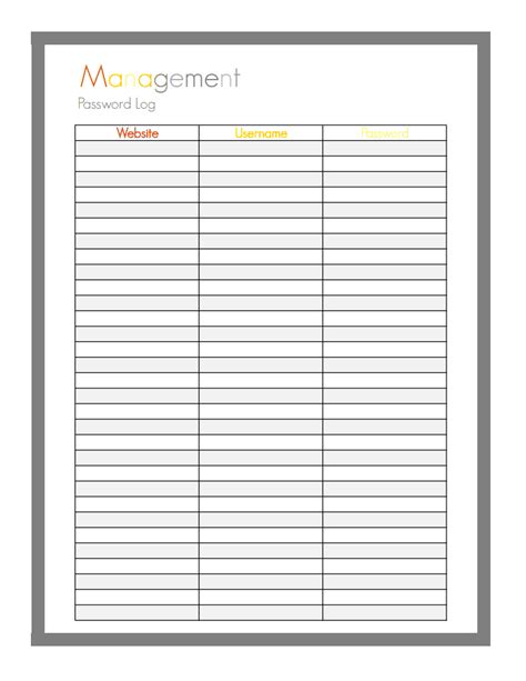 Download the ones you like best, or download them all. Pin on Printable password sheets