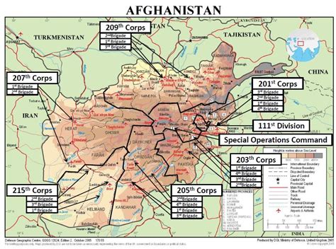 Afghanistan map and satellite image. Map Of Kabul Police Districts