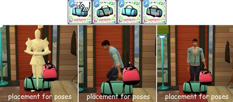 My Sims 4 Blog Large Duffel Bag And Hovering Prop Version With Poses