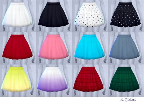My Sims 4 Blog Dolly Skirt In 12 Colors For Teen Elder Females By