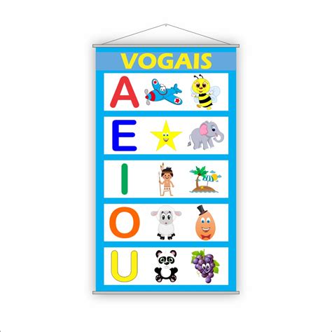 Kit 3 Banners Alfabeto 4 Letras Vogais Numerais Loja Plimshop