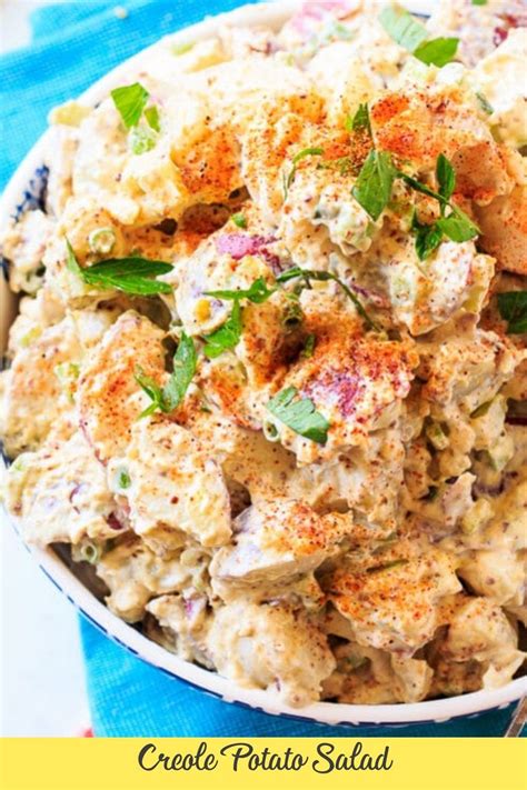 First, the potatoes are baked instead of boiled, which also makes it easier for. Creole Potato Salad in 2020 | Best potato salad recipe ...