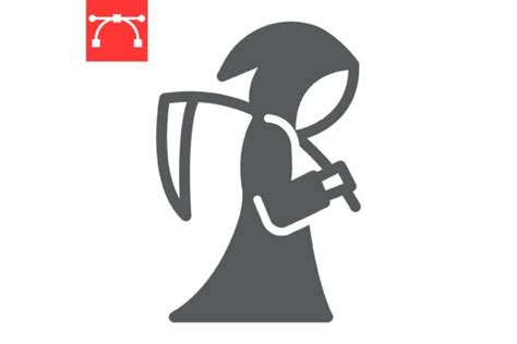 Grim Reaper Glyph Icon Graphic By Fox Design · Creative Fabrica