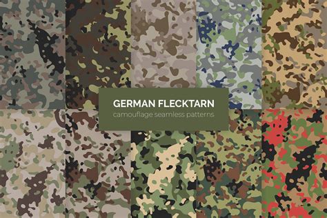 German Flecktarn Camouflage Patterns Graphic Patterns Creative Market