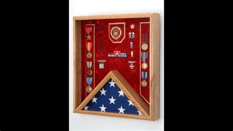 Flag Display Case Military Shadow Box Medals And Awards