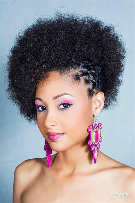 side cornrows with afro naturalhairstyles natural hair braids natural afro hairstyles natural