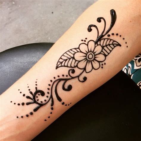 Arm Flower Leaves Swirls Henna Tattoo Designs Arm Henna Tattoo