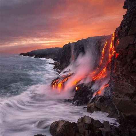 Lava Meets Water Pics