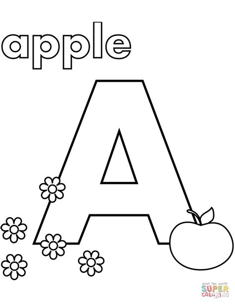 Reviewed in the united states on april 3, 2017. A is for Apple coloring page | Free Printable Coloring Pages