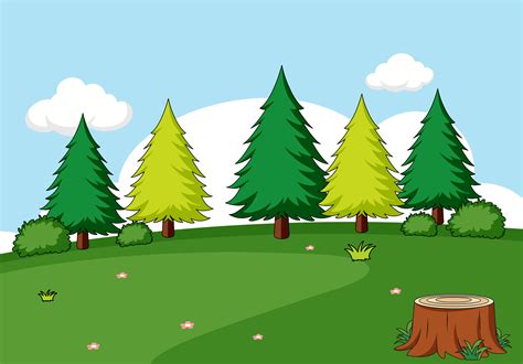 A Simple Nature Scene 414326 Vector Art At Vecteezy