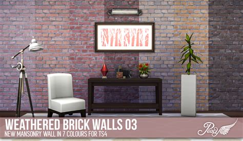 My Sims 4 Blog Weathered Brick Walls By Peacemaker Ic