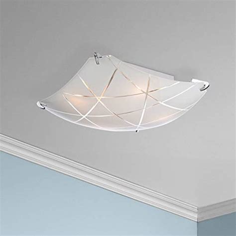 Let your ceiling light be a bright spot in your home. Lattice Modern Flush Mount Ceiling Light Fixture Chrome 16 ...