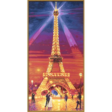 Premium Paint By Number Eiffel Tower At Night Uk