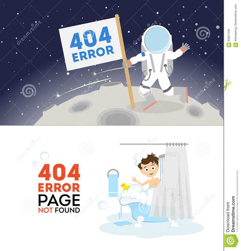 Site Error Page Not Found Stock Vector Illustration Of Found