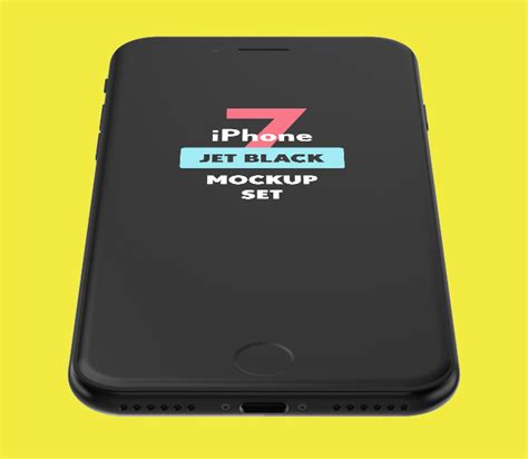 Download Free iPhone 7 Jet Black Mockup SetFree Mockup Zone